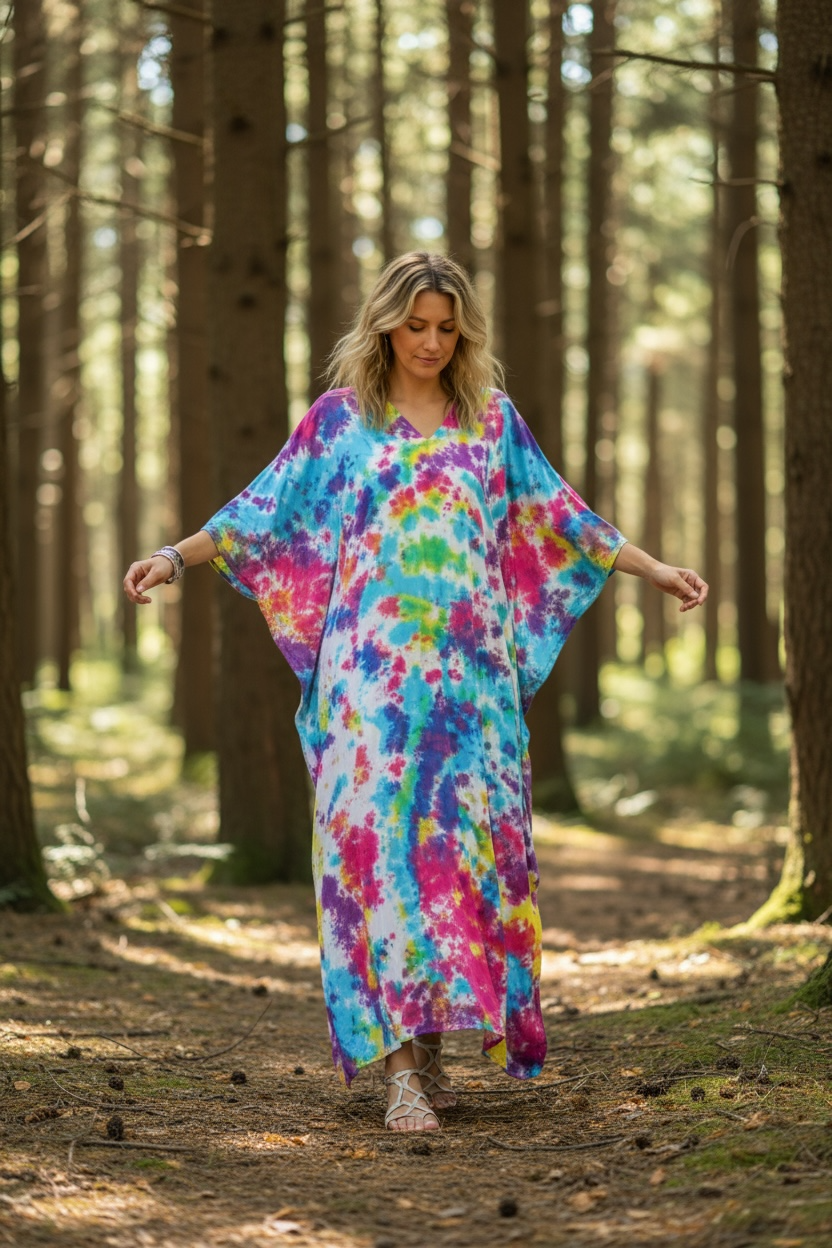 Color Splash Kaftan Dress