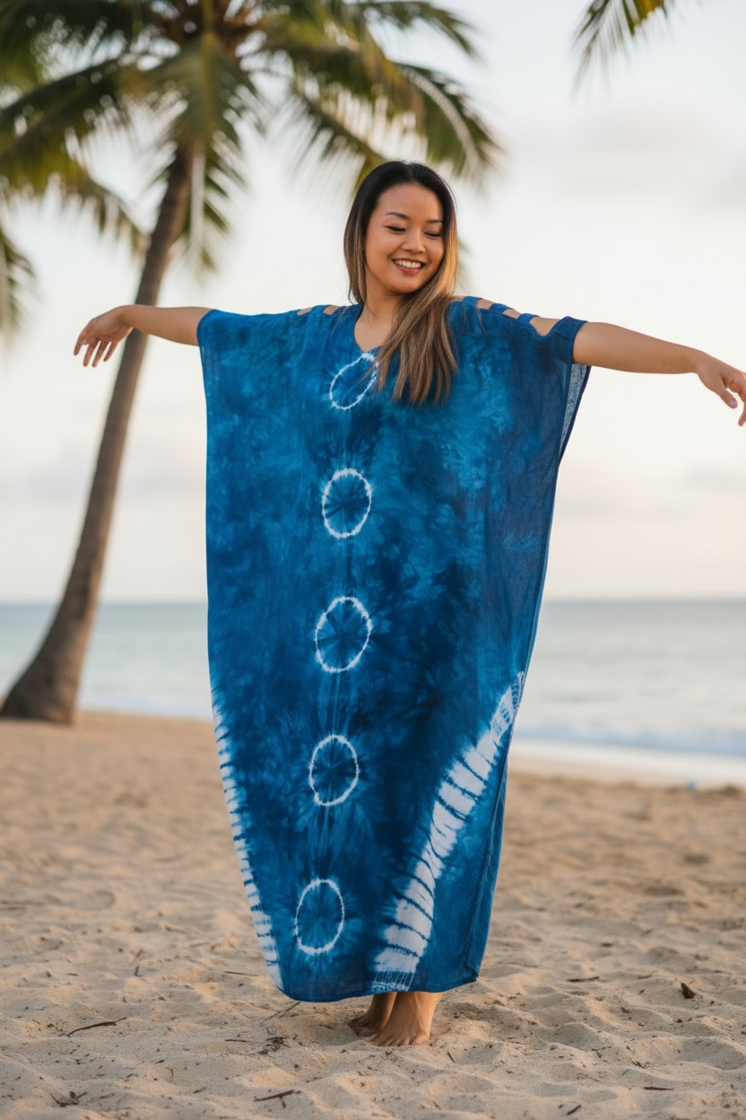 Ocean Circle Waves Kaftan