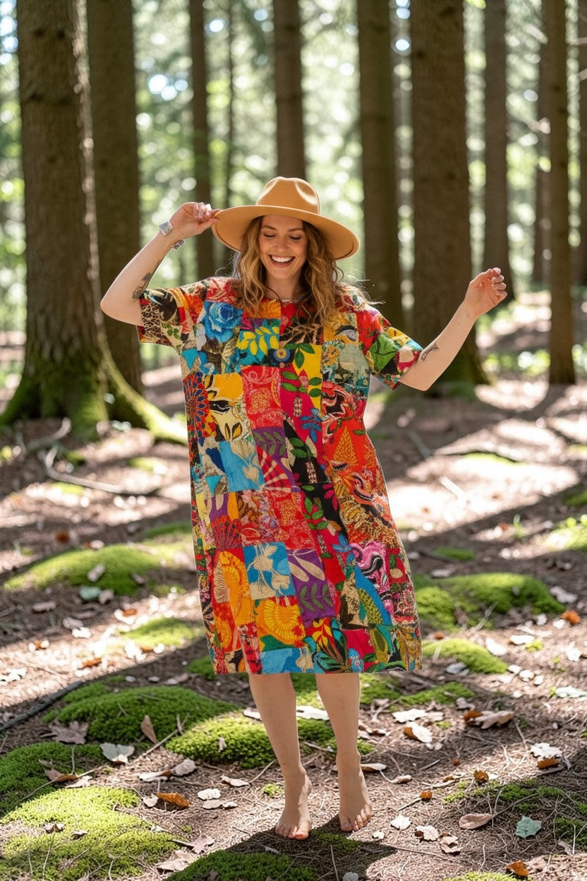 Color Patchwork Dress