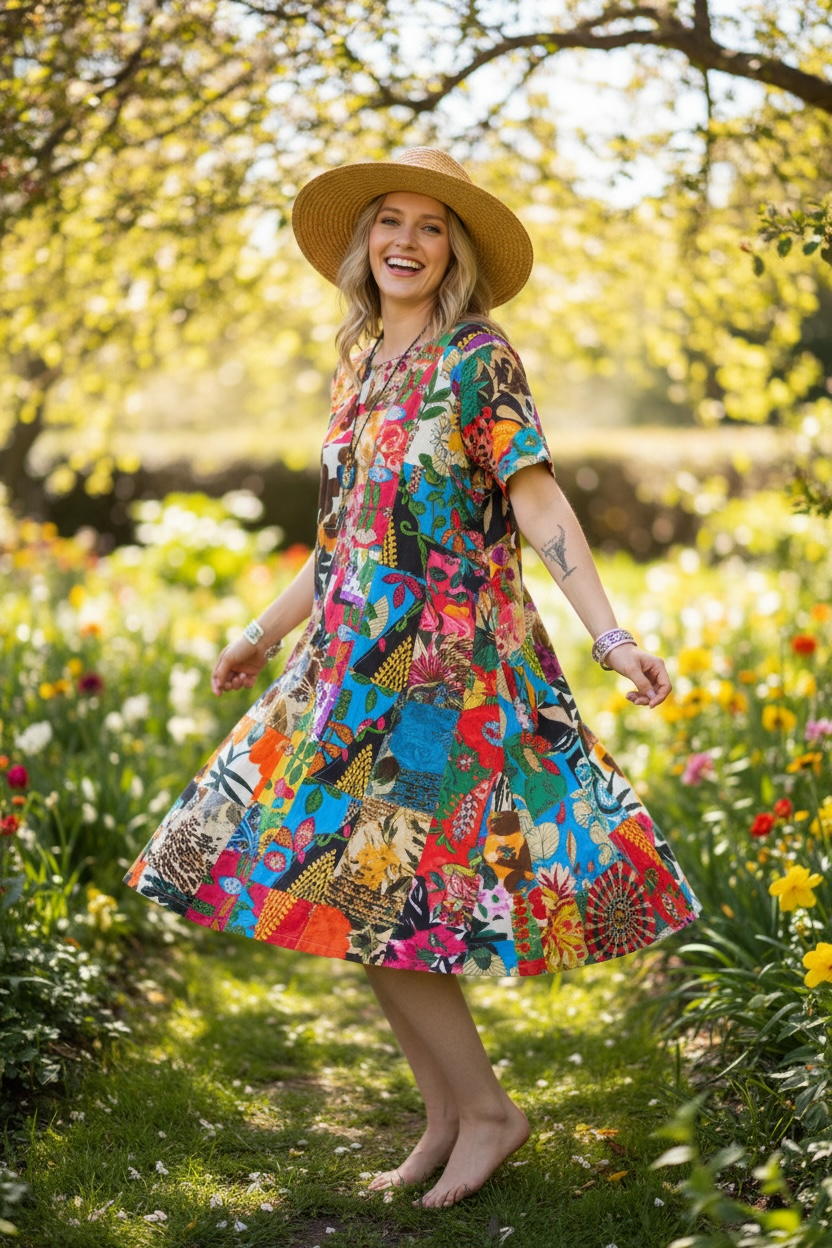 Color Patchwork Dress
