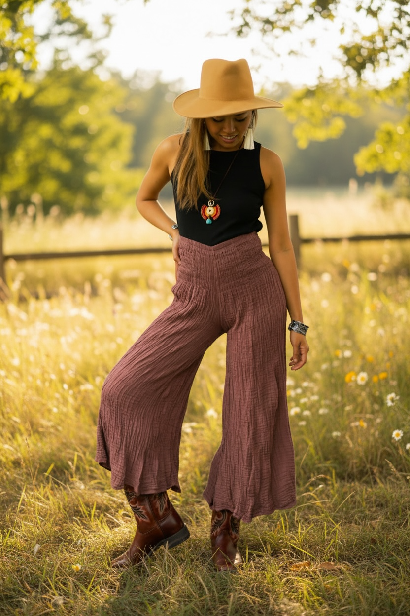 Clay Gauze Flow Pants