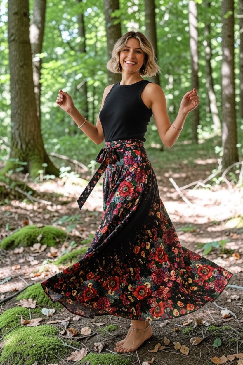 Wildflower Noir Skirt