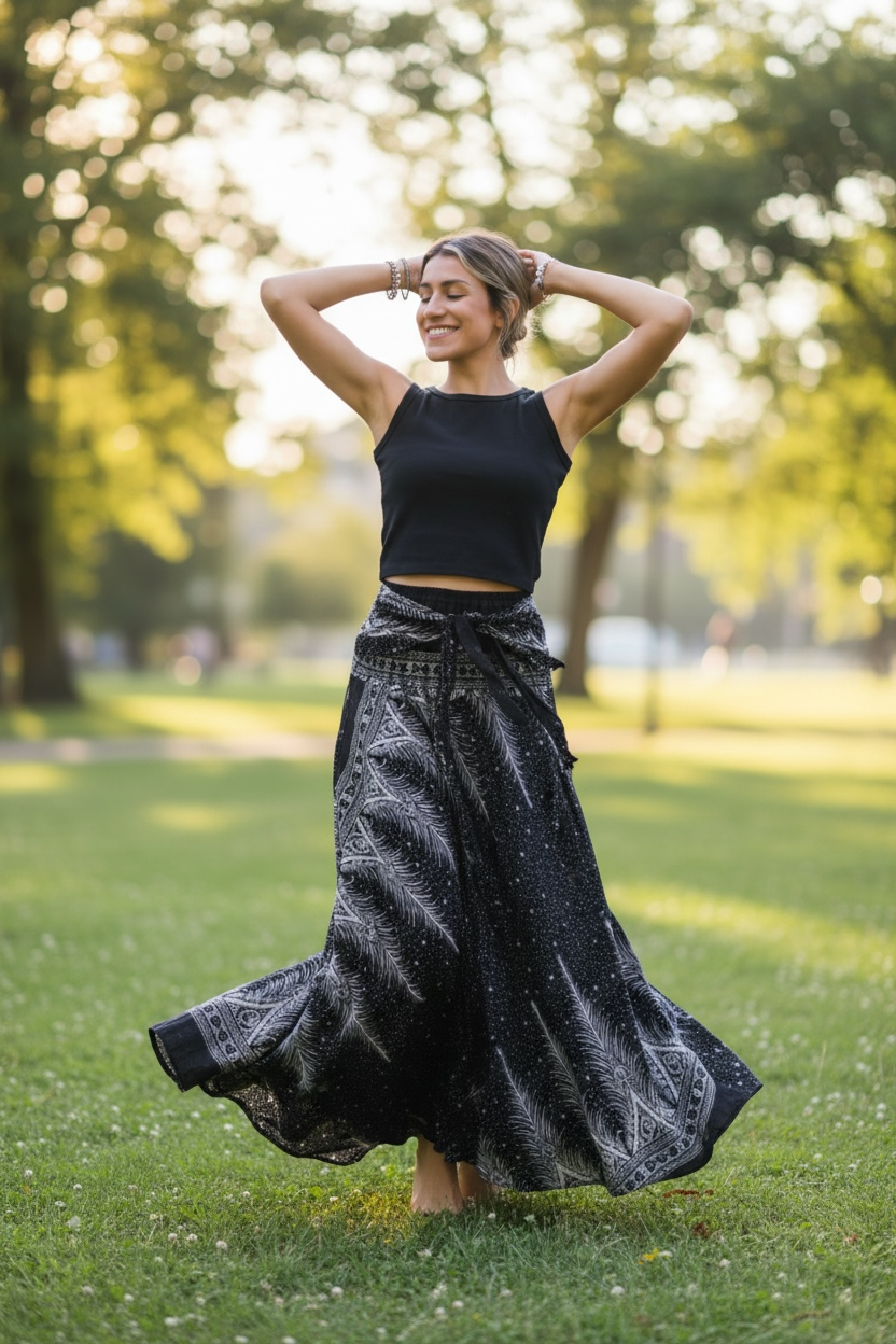 Midnight Fern Skirt