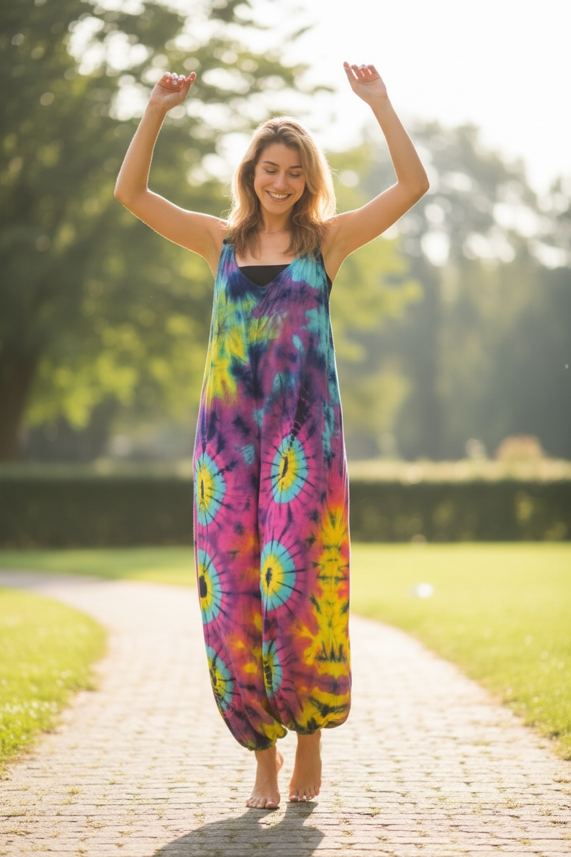 Wildflower Burst Dungarees Jumpsuit
