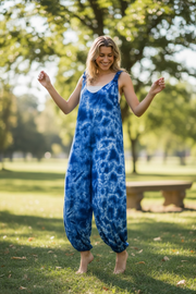 Cloudburst Tie-Dye Dungaree Jumpsuit