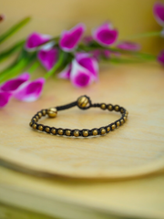 Minimal Brass Beaded Bracelet
