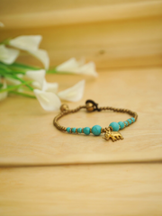 Turquoise Elephant Charm Bracelet