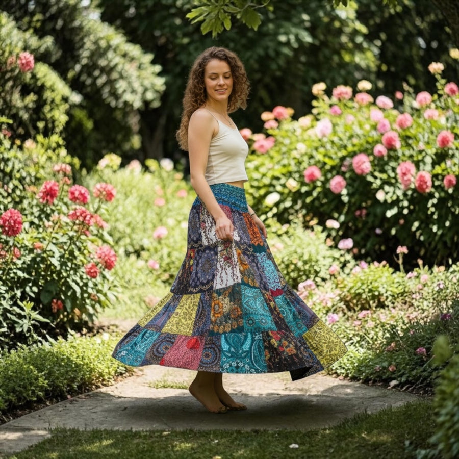 Bohemian Spirit Patchwork Skirt