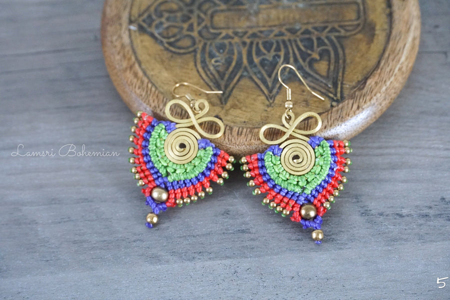 Boho Bliss Micro Macrame Boho Earrings