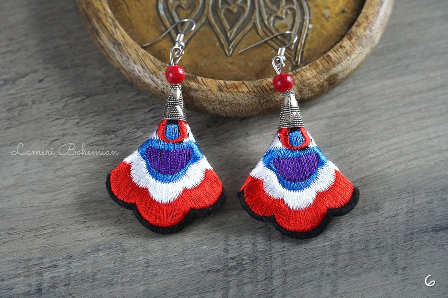 Fiesta Flair Embroidered Earrings