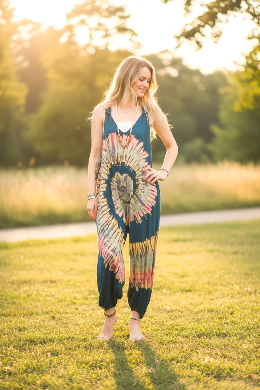 Baja Bloom Dungarees Jumpsuit