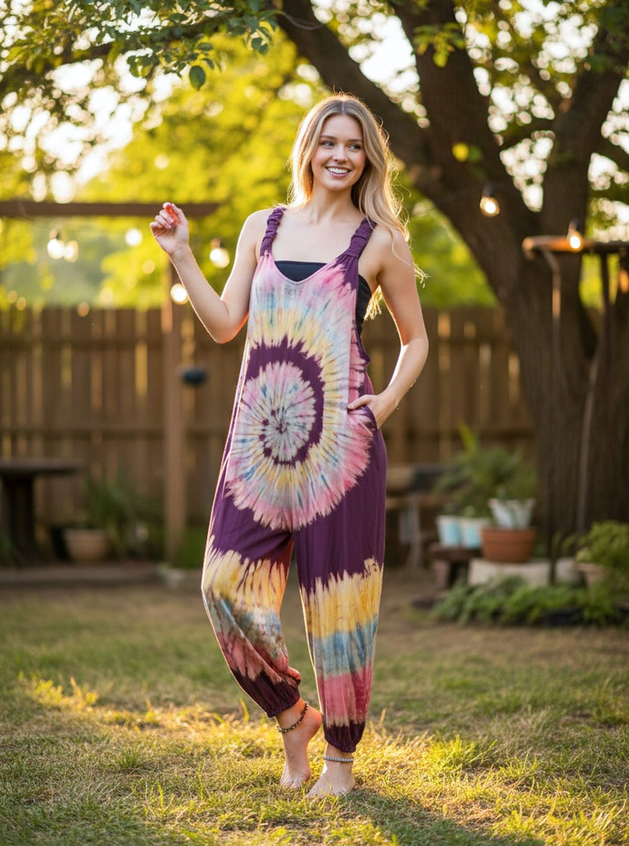 Berry Burst Dungarees Jumpsuit