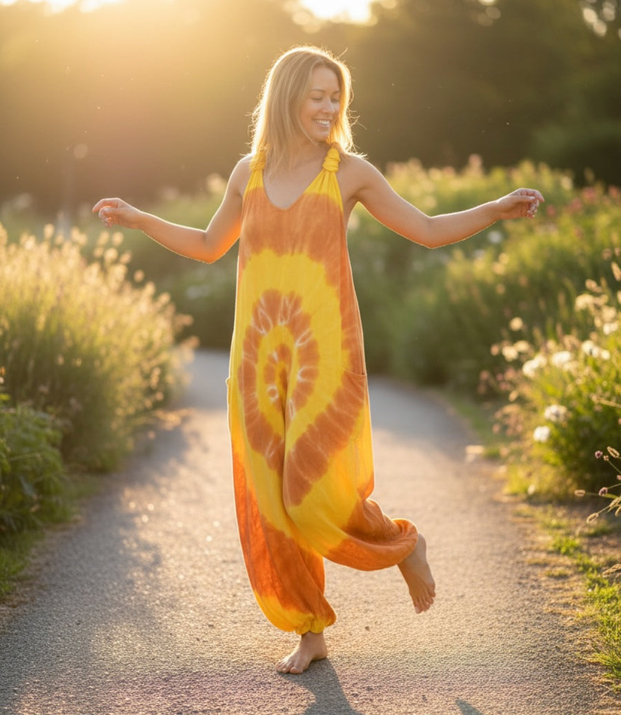 Barefoot Vibes Dungarees Jumpsuit