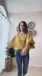 Golden Earth Gauze Top