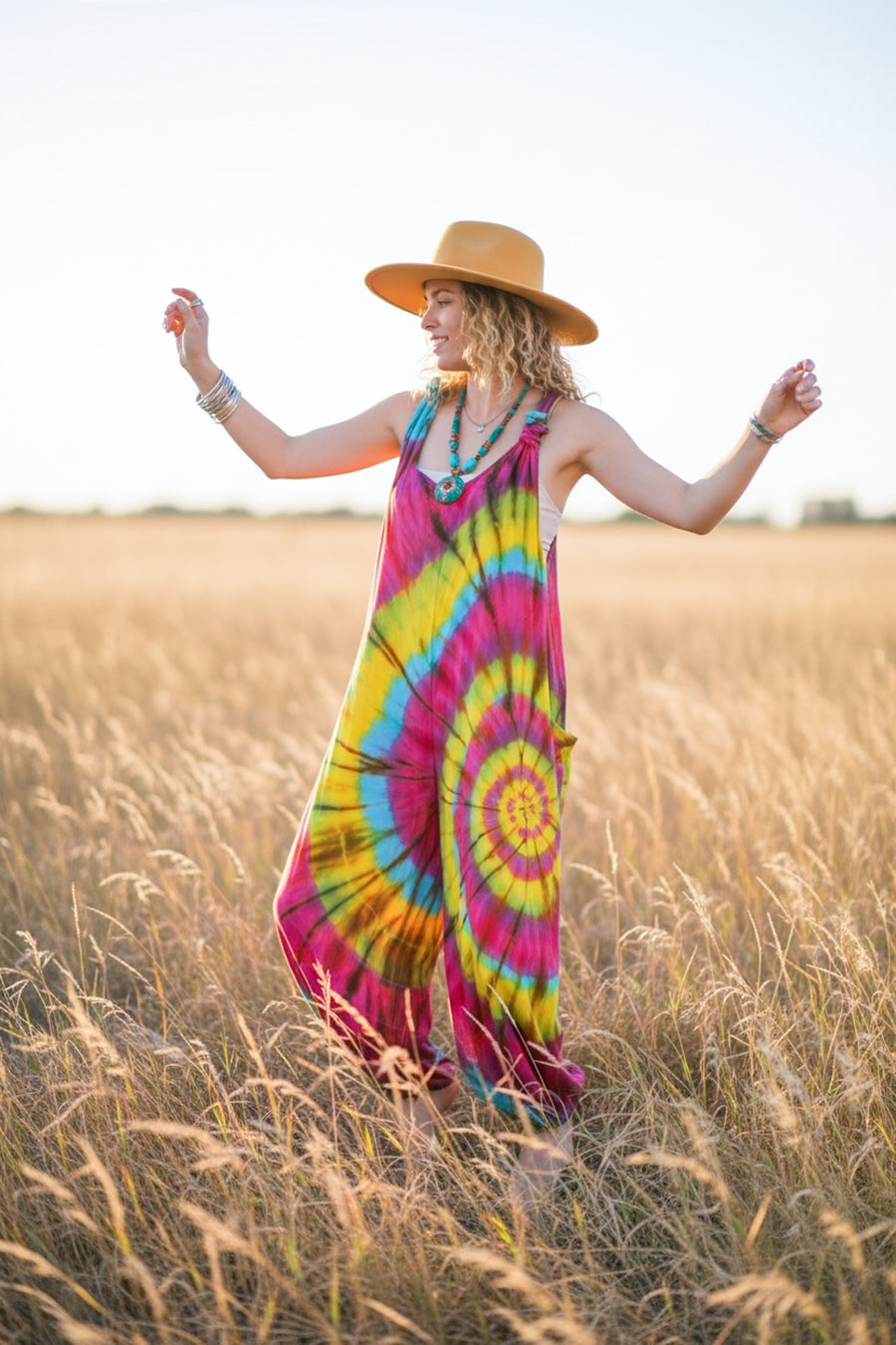 Radiant Spiral Dungarees Jumpsuit