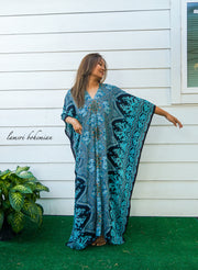 Turquoise Paisley Kaftan