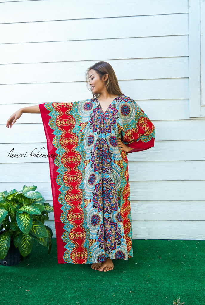 Red Mandala Kaftan