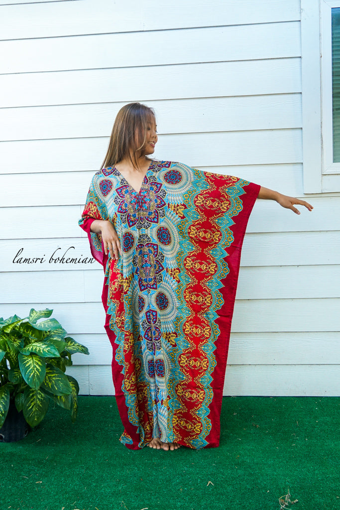 Red Mandala Kaftan