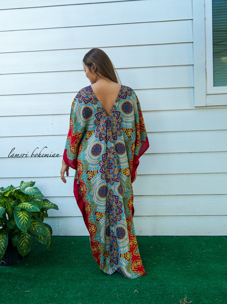 Red Mandala Kaftan