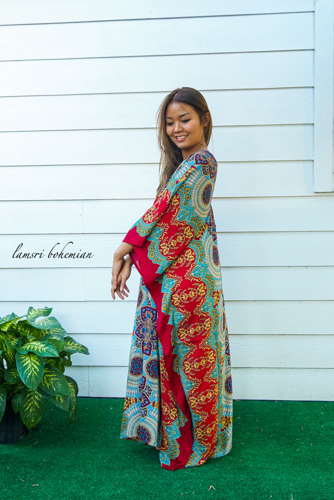Red Mandala Kaftan