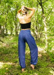 Solid Blue Harem Pants