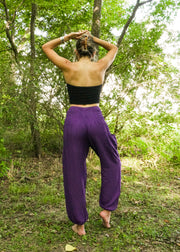 Solid Purple Harem Pants