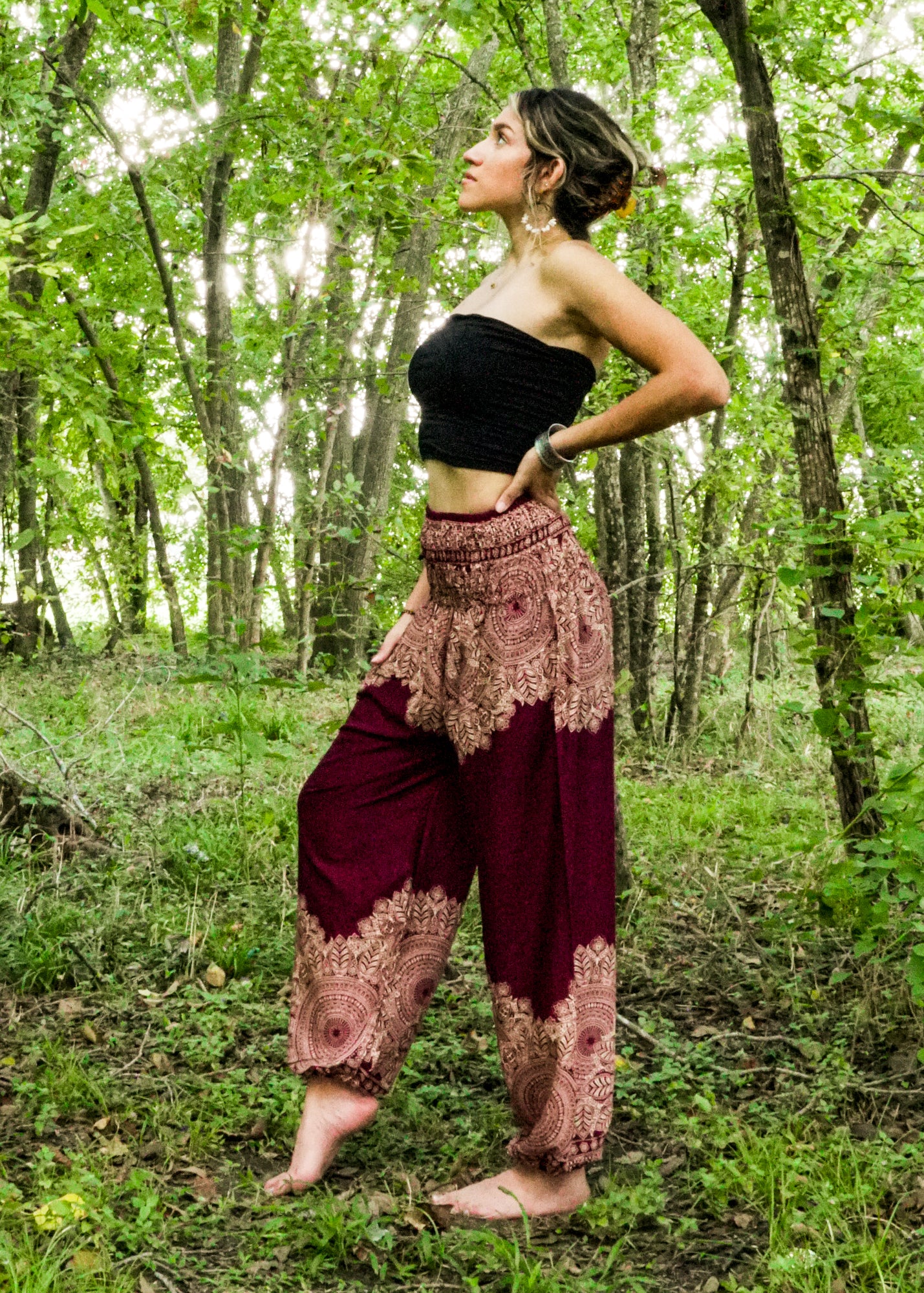 Terracotta Sun Mandala Flow Pants
