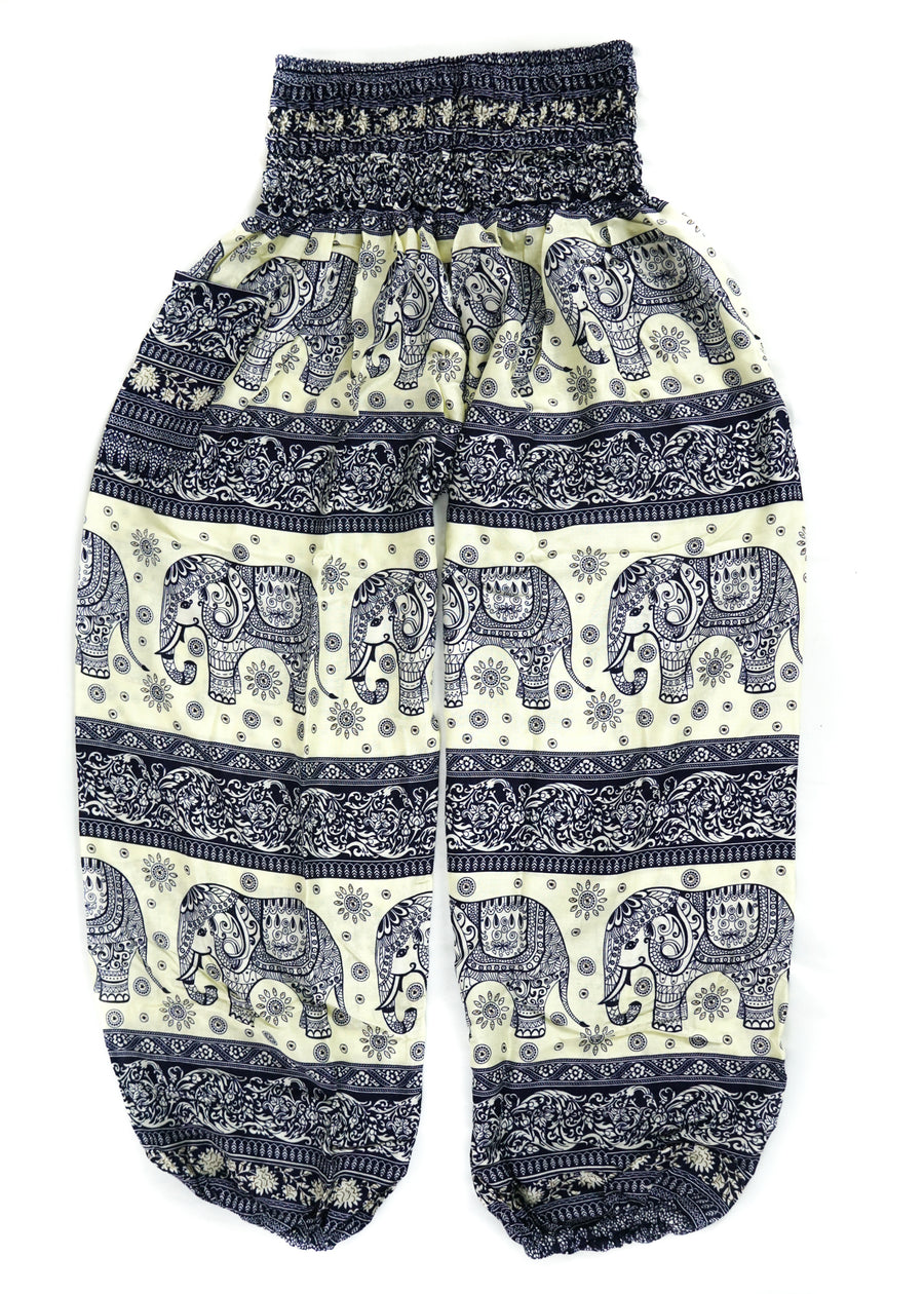 Blue Big Elephant Harem Pants