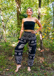 Black Royal Elephant Flow Pants