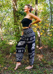 Black Royal Elephant Flow Pants