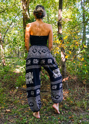 Black Royal Elephant Flow Pants