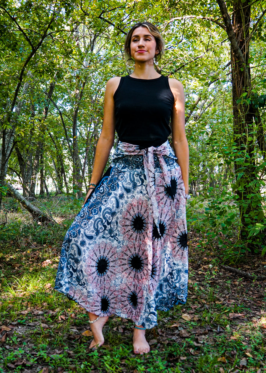 Pink Mandala Maxi Skirt