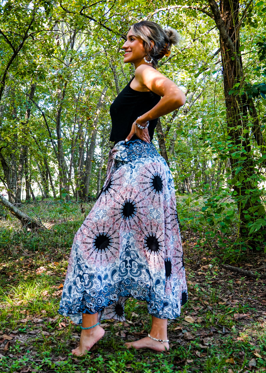 Pink Mandala Maxi Skirt