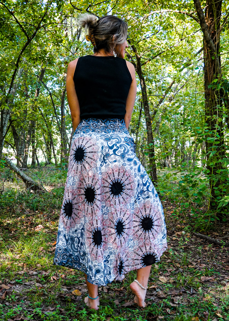 Pink Mandala Maxi Skirt