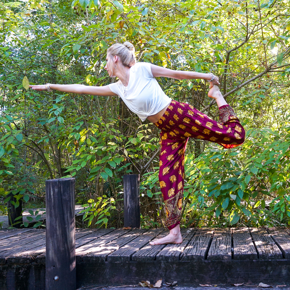 Crimson Caravan Elephant Flow Pants