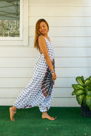 Ivory Mandala Boho Jumpsuit