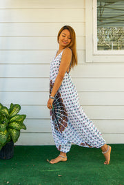 Ivory Mandala Boho Jumpsuit