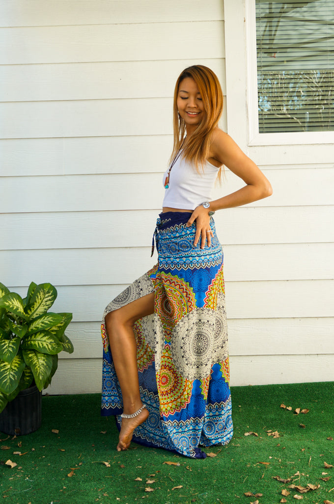 Celestial Mandala Palazzo Wrap Pants