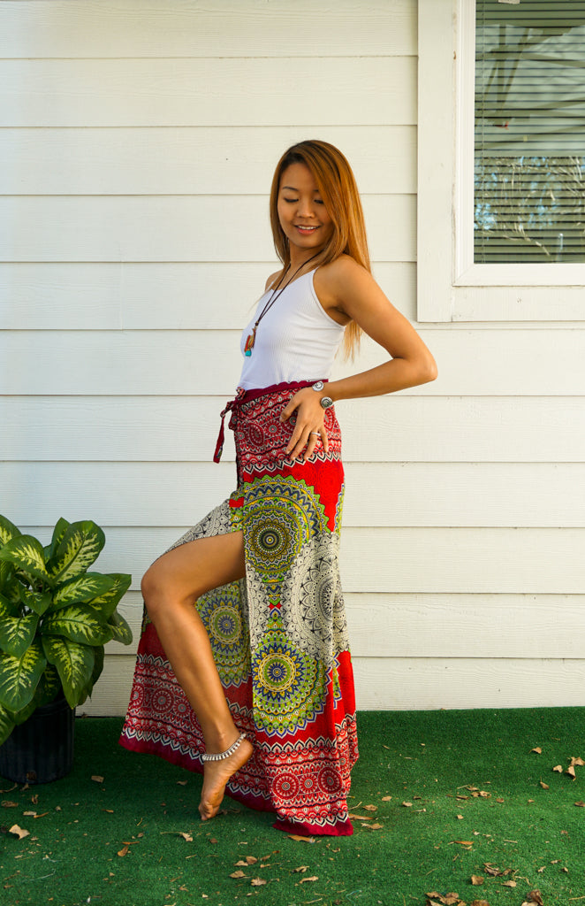 Scarlet Mandala Palazzo Wrap Pants