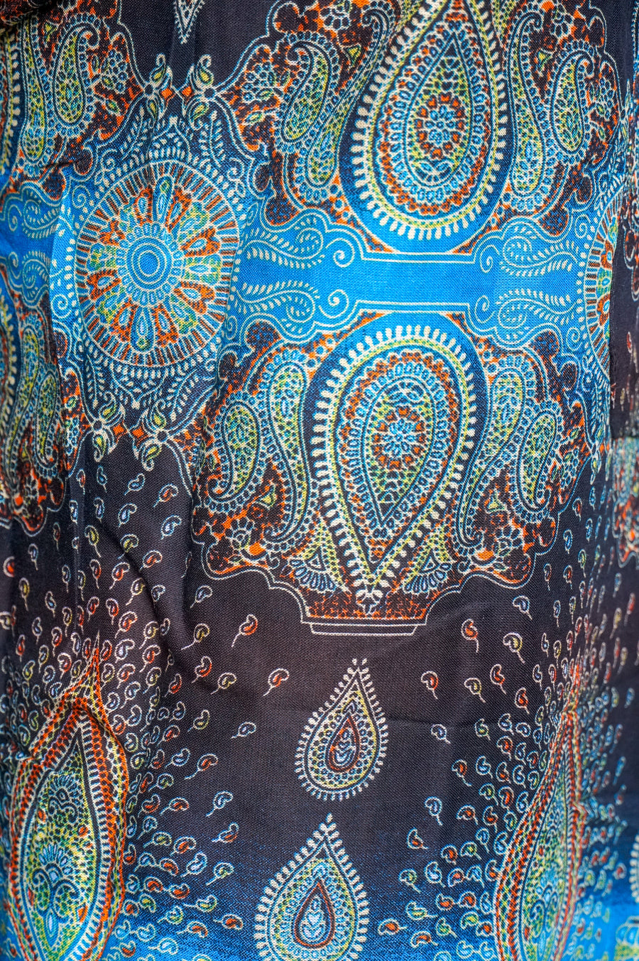 Turquoise Paisley Harem Pants