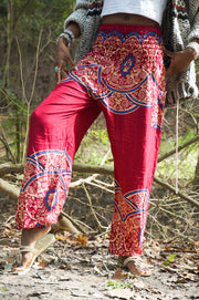 Red Luna Mandala Harem Pants