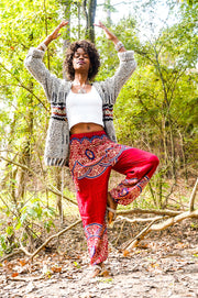 Red Luna Mandala Harem Pants