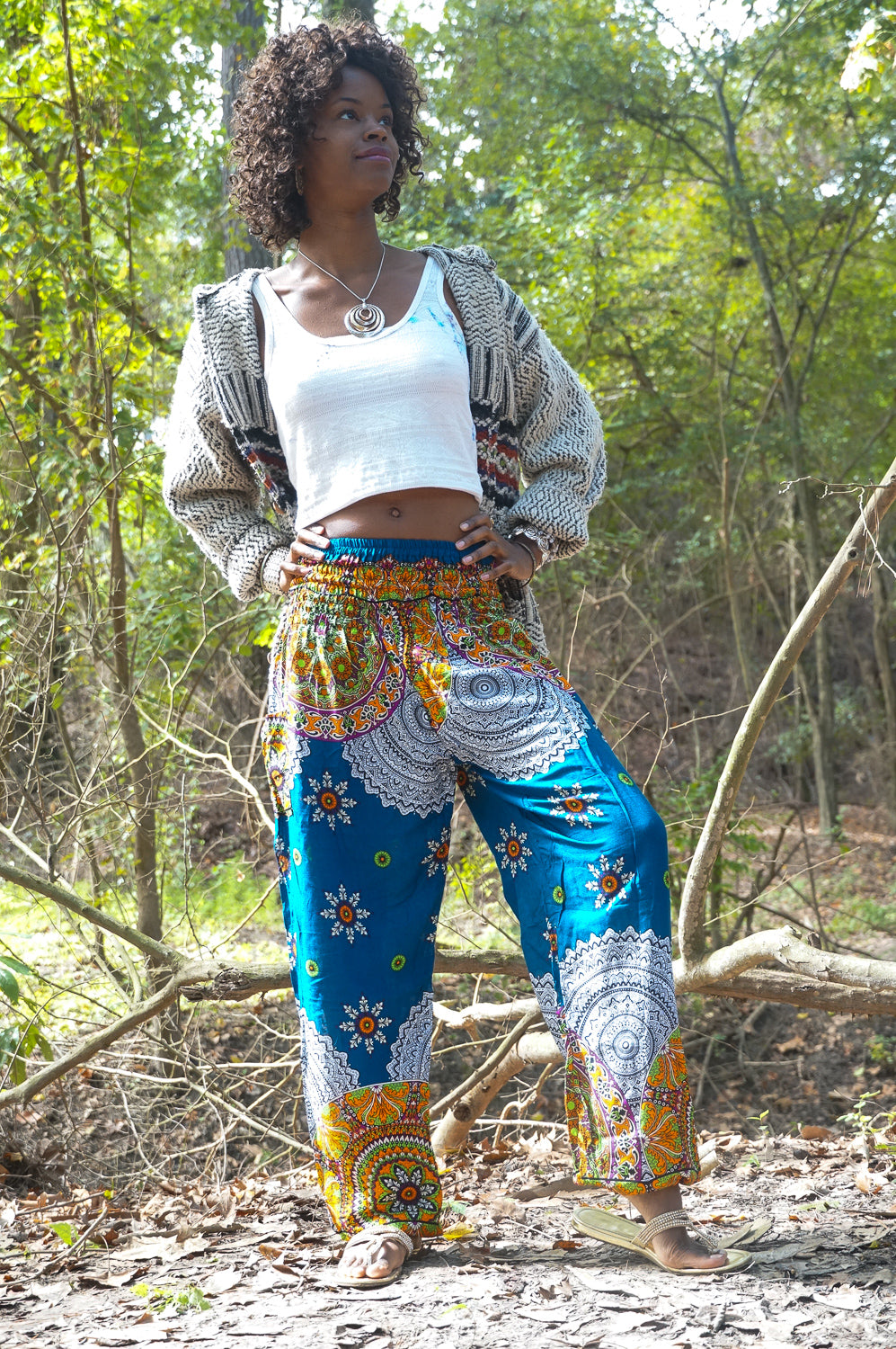 Teal Gypsy Mosaic Flow Pants