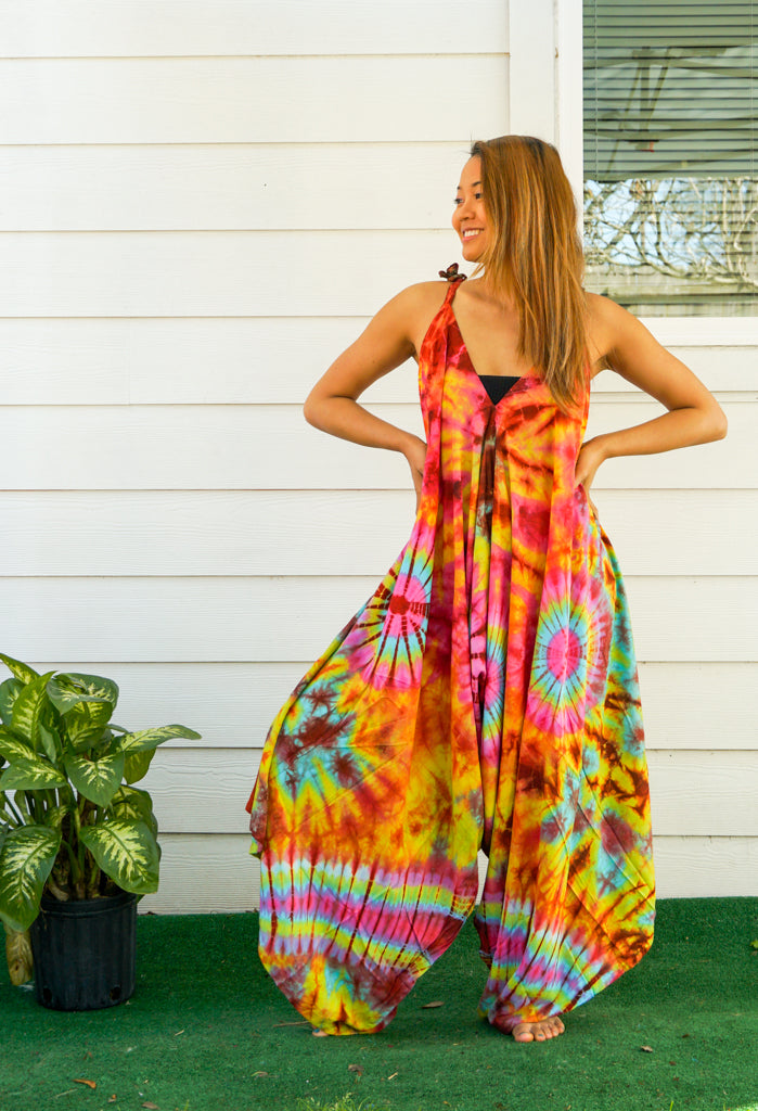 jumpsuit romper dress Hand Dyed Hippie Jumpsuit Romper