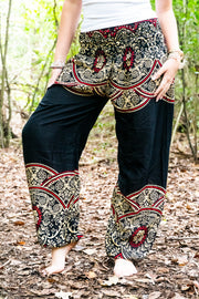 Black Luna Mandala Harem Pants