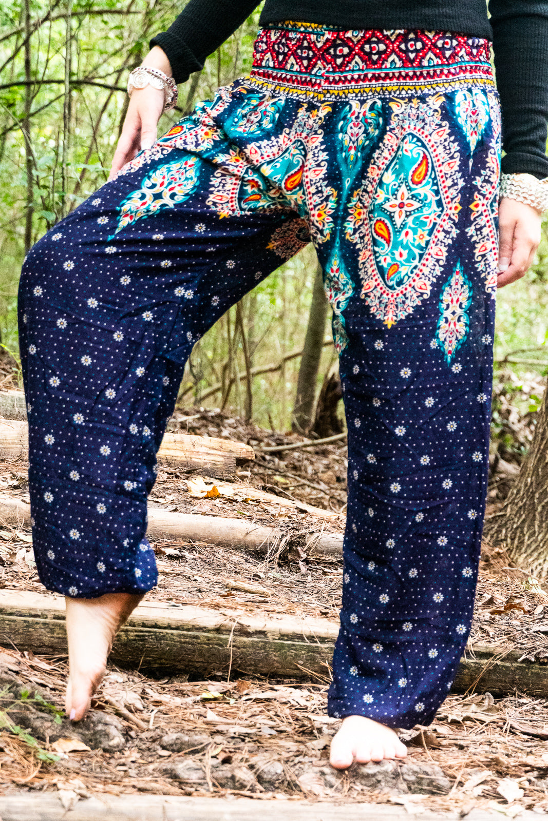 Indigo Paisley Flow Pants
