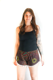 Red Mandala Shorts