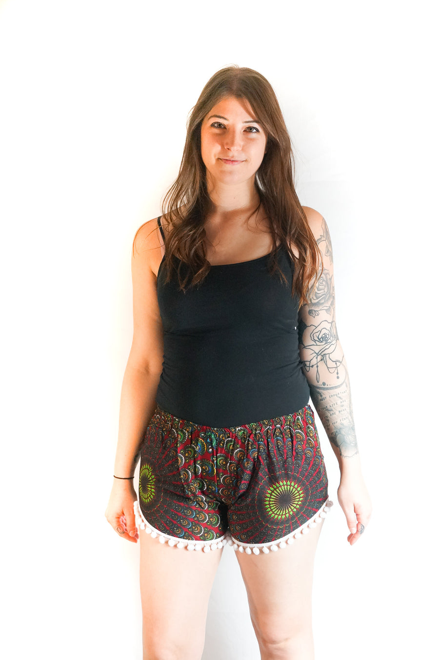 Red Mandala Shorts
