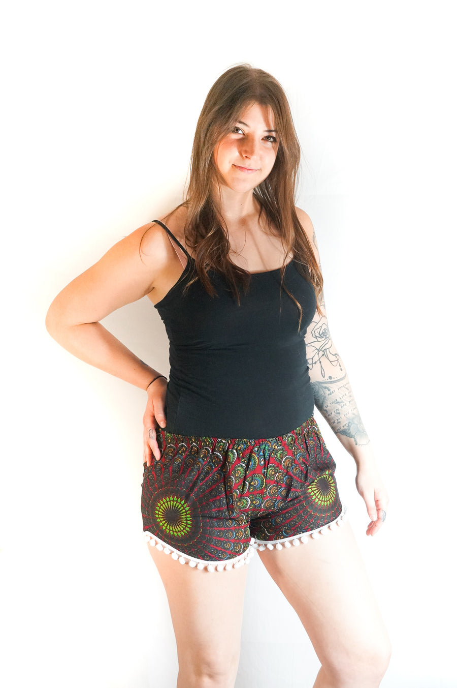 Red Mandala Shorts
