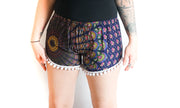 Dark Blue Mandala Shorts
